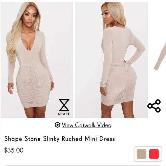 PrettyLittleThing Shape Ruged Mini Dress - Picture 4 of 4
